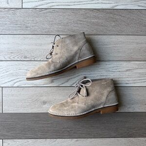 Hush Puppies Women's Boots Cyra Catelyn Shimmer Taupe Suede size 7.5